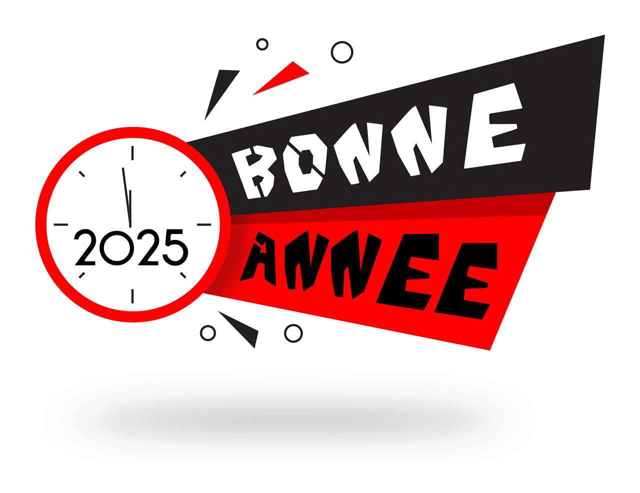 Image d'horloge attendant le réveillon du nouvel an 2025