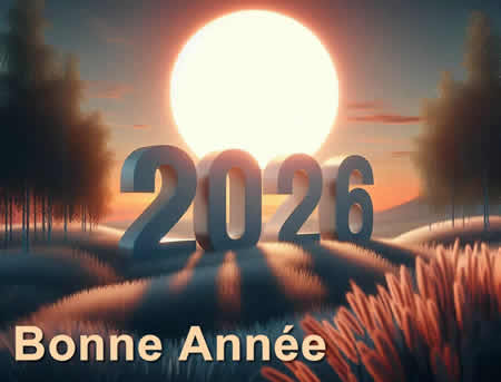 Image 2026 avec paysage entre herbe et ciel