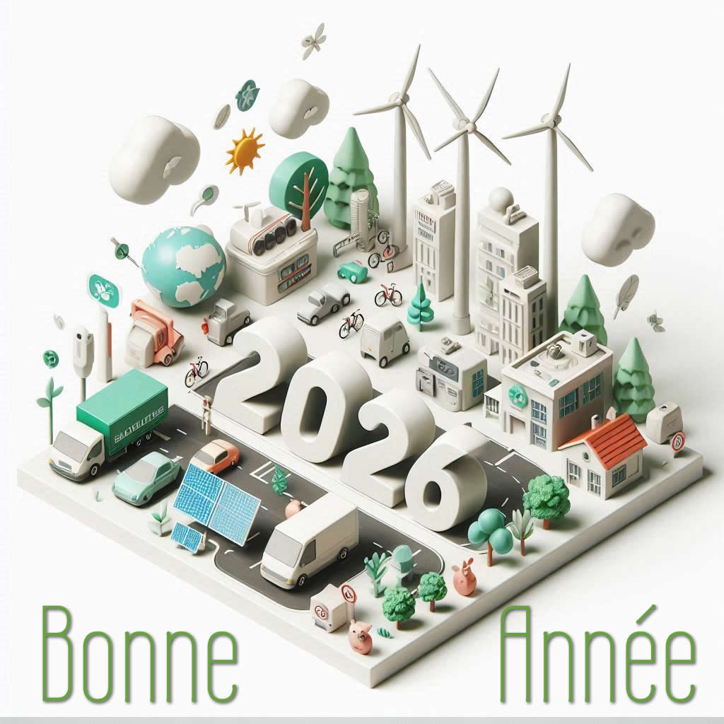 Meilleurs Voeux 2027 avec une plante orange